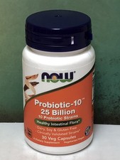 NOW FOODS Probiotic-10 25 Billion 30 Veg Capsules  NEW
