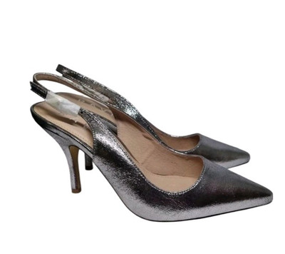 Ravel Silver Wilton Sling back Court Shoes Womens Size UK EU