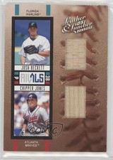 2005 Donruss Leather & Lumber Rivals Bat 6/50 Josh Beckett Chipper Jones HOF 0a6
