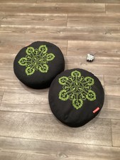 Peace Yoga Buckwheat Filled Meditation Bolster Pillow Cushion Two