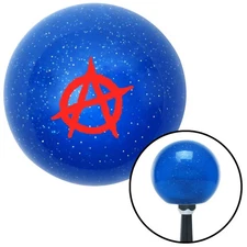 Red Anarchy Blue Metal Flake Shift Knob w/ M16x1.5 Insert Shifter Auto Manual