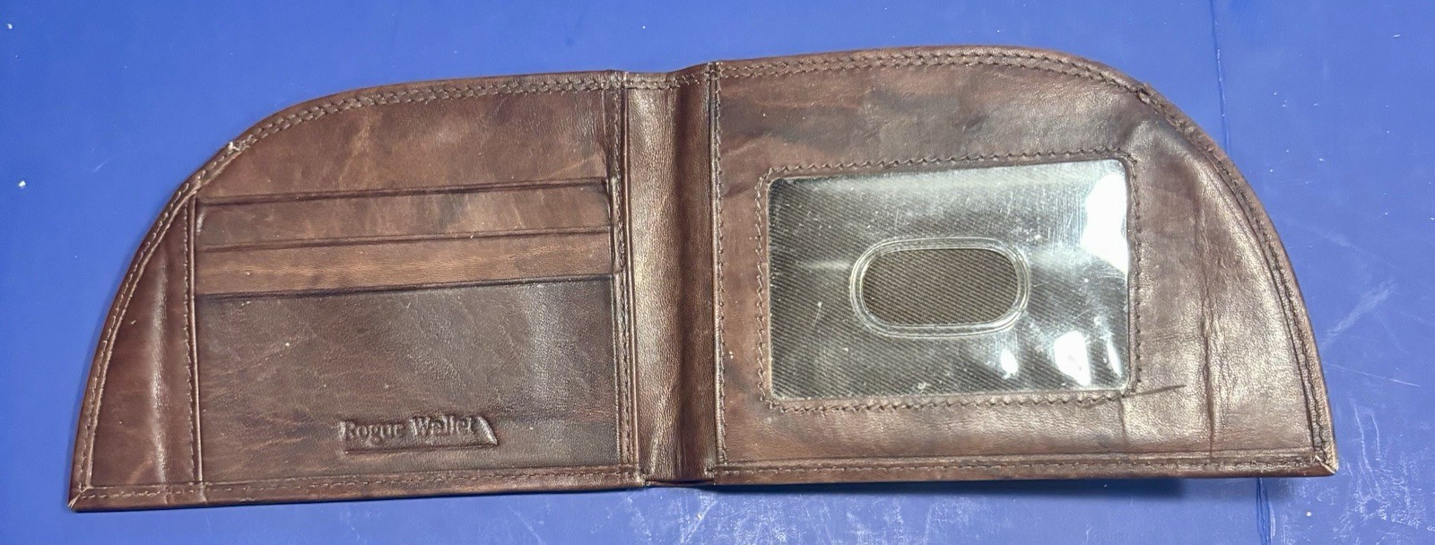 Rogue Industries Front Pocket Wallet brown leather Made in Maine USA NICE!