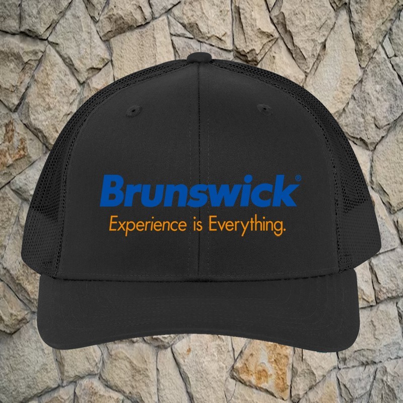 Brunswick Bowling Black Trucker Hat Cap Adult Size
