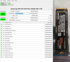 Samsung 500GB m.2 NVMe SSD 970 EVO Plus HDD 100% Health NEW PoH 0Hrs Full SMART