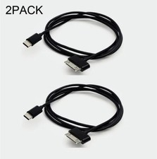 2PACK 30Pin to USB C Cable Charging Syncing for Old iPad iPhone iPod 3.3FT BLACK