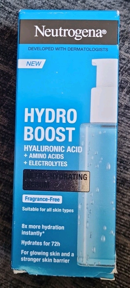 Neutrogena Hydro Boost Hydrating Face Serum Fragrance-Free Hyaluronic 30ml