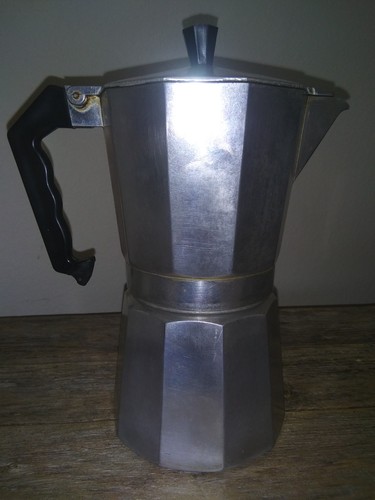 Vintage Moka Pot Espresso Coffee Maker Italian Aluminum Kitchen Stove or Camping