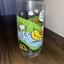 Vintage Camp Snoopy Collection McDonalds verre à boire cacahuètes rafting tasse amusante