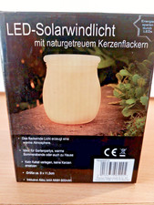 LED Solarwindlicht mit naturgetreuem Kerzenflackern