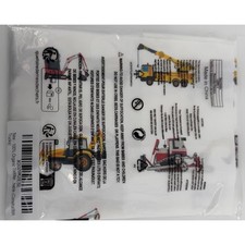 Addison Belle 100 Organic Toddler Construction Trucks Pillowcase White Yellow