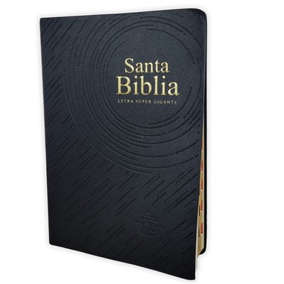 Biblia Letra Supergigante 19 puntos RV1960 vinilo negro con indice