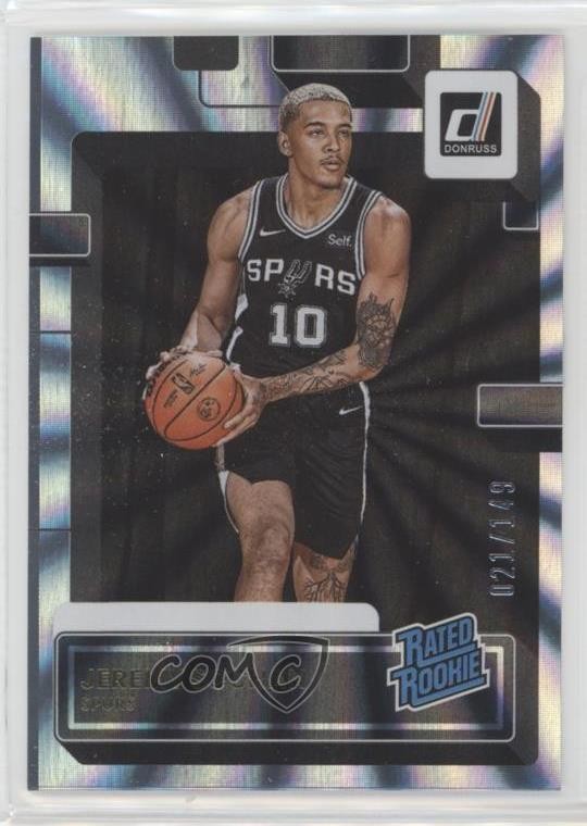 2022-23 Panini Donruss Rated Holo Laser 21/149 Jeremy Sochan #209 Rookie RC 0h6x