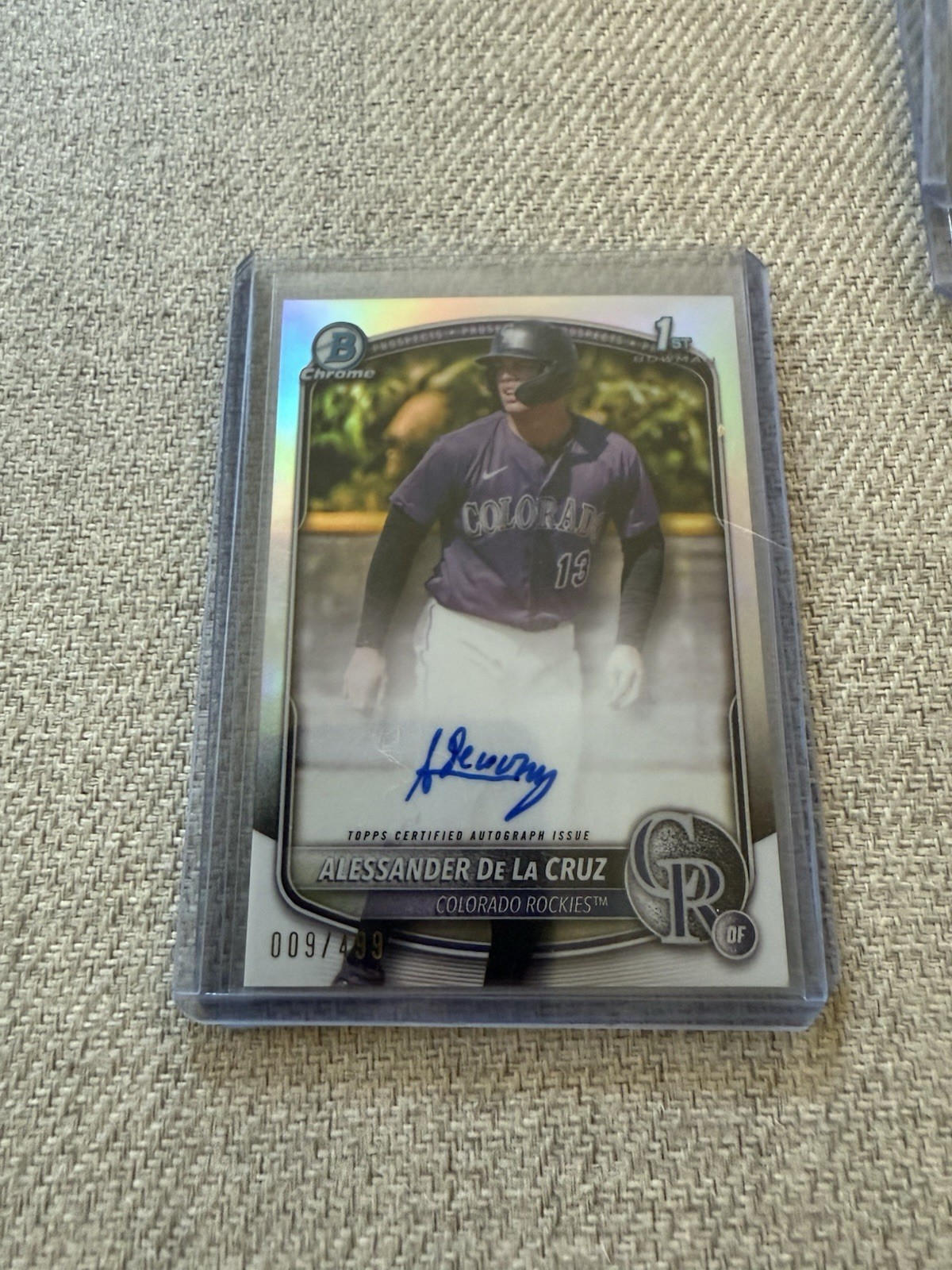 Alessander De La Cruz 2025 Bowman Chrome 1st Refractor /499 Auto
