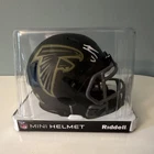 Bijan Robinson Signed Atlanta Falcons Salute to Service Mini Helmet BAS Witness