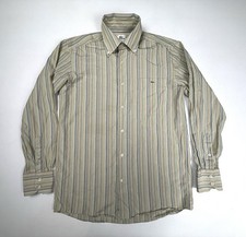 Lacoste Multicolor Striped Button Down Long Sleeve Collar Cotton Shirt Men's 38