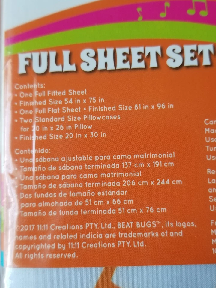 Juego de sábanas completas Beat Bugs - 4 piezas Foto 3 de 4