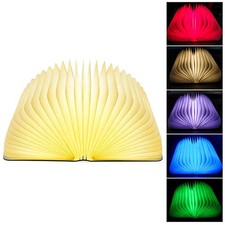 Folding Book Lamp Mood Light, 5 Colors Novelty LED Night Light Book-Shaped De...