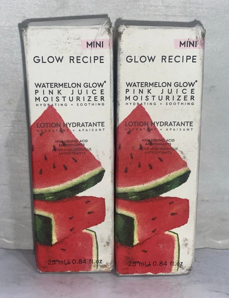 Lot Of 2- Glow Recipe Mini Watermelon Glow Pink Juice Moisturizer 25ml Each - Image 2 of 4