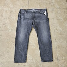 NEW 7 for all Mankind Men's Black Active Sports Straight Jeans Size 54x32
