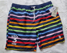 U.S. Polo Assn. Men's USPA Multi Stripe Swim Trunks Board Shorts Size XL NWT