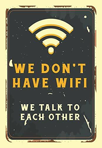 No tenemos WiFi. Letrero de bar cueva retro vintage We Talk to Other para hombre - Imagen 1 de 2