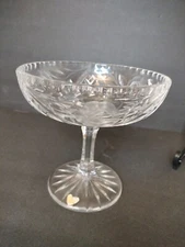 American Brilliant Period Cut Glass Crystal Pedestal Candy Dish Compote 7’ Tall