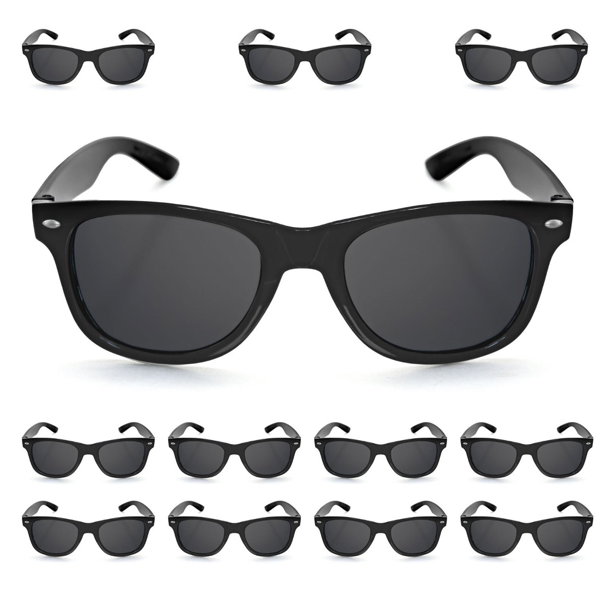 BLACK SUNGLASSES BULK 12 PACK Retro Vintage Fashion  display picture 2