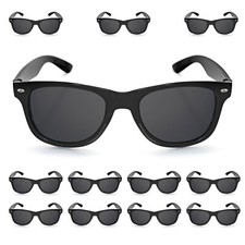 BLACK SUNGLASSES BULK 12 PACK Retro Vintage Fashion Sunglasses Party Favors