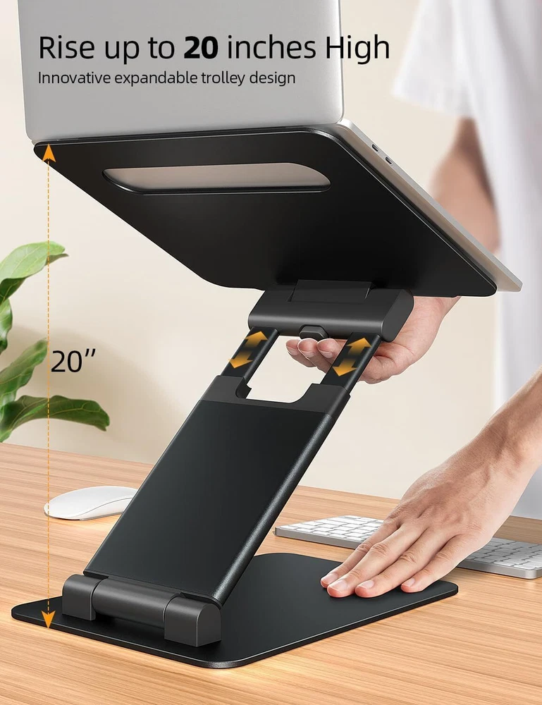 Adjustable Ergonomic Laptop Stand for Desk with Height Converter