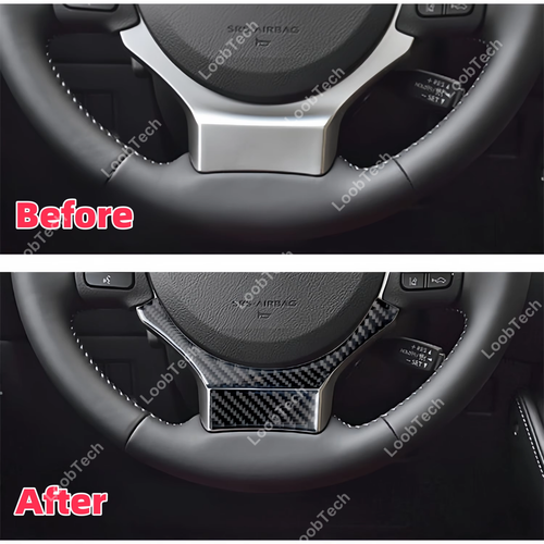 For Lexus NX 200 200t Steering Wheel Cover Decoration Trim Sticker Carbon Fiber - Picture 3 of 10