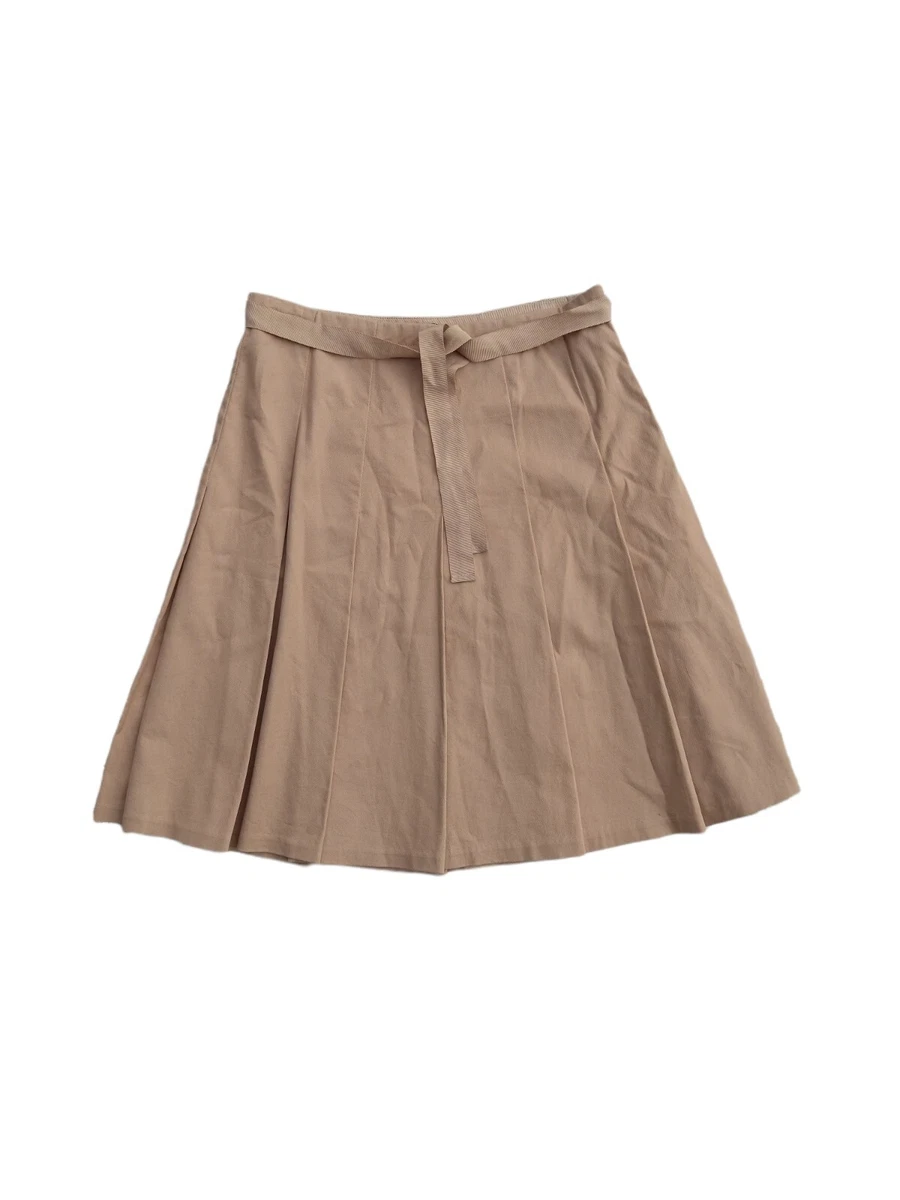 Gap Khaki Pleated Skirt with Tie Sz 6 Girl School Uniform eBay