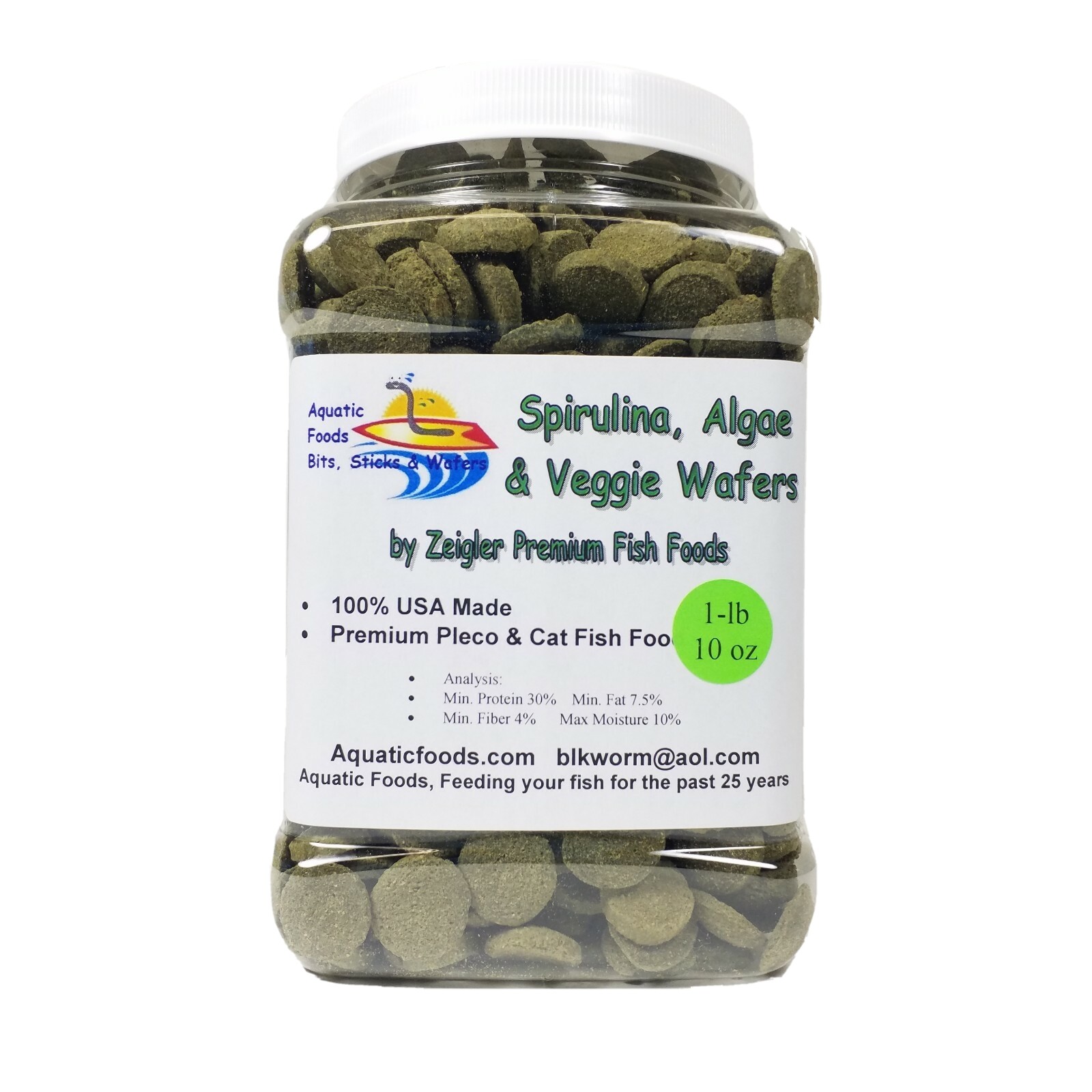 Wafers of Spirulina, Algae, Sinking Wafers for Plecos, Catfish, Snails