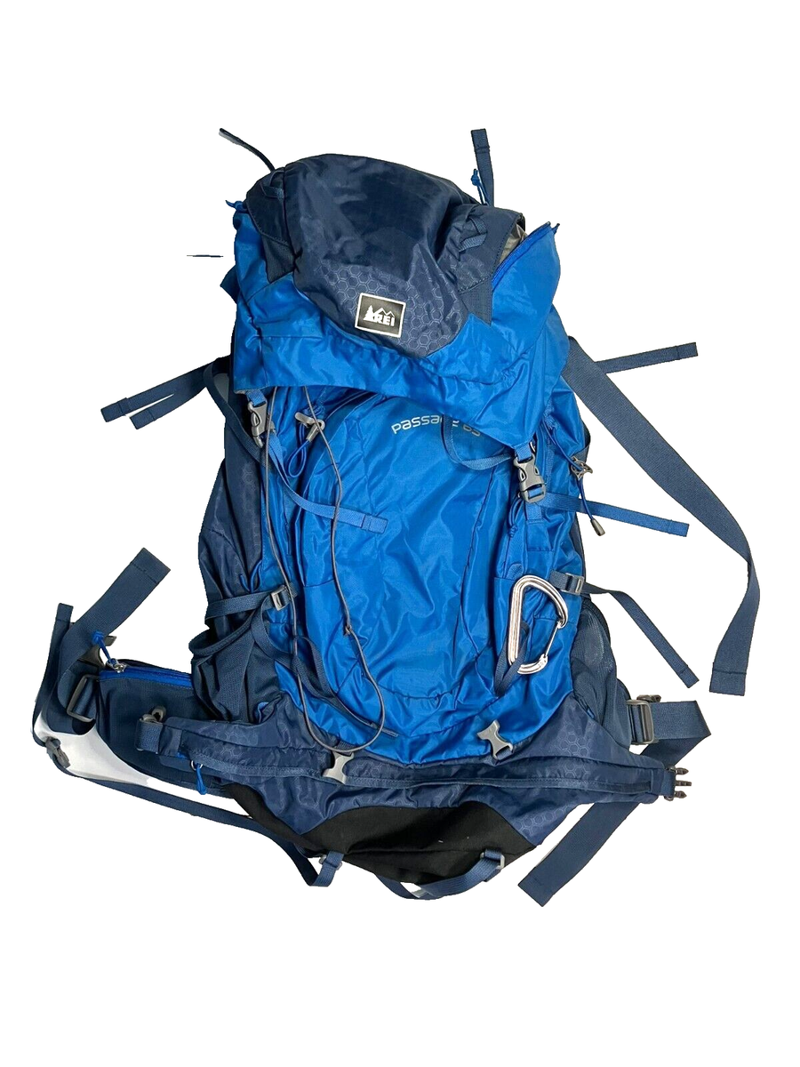 REI Blue PASSAGE-65 INTERNAL FRAME HIKE BACKPACK Outdoor Camping