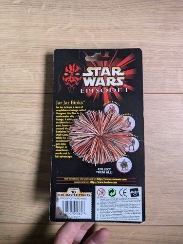 STAR WARS EPISODE 1 "Jar Jar" Collectible KOOSH Toy Figure 1999 Oddz On Hasbro - Picture 2 of 2