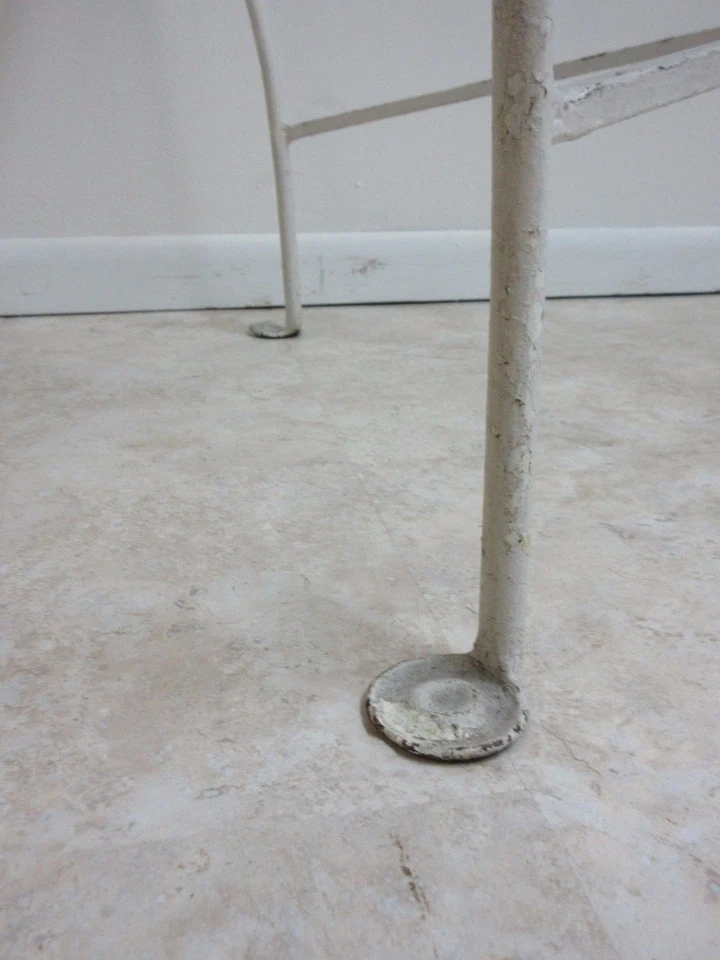 Mesa de comedor Salterini vintage de hierro para patio exterior 4 sillas porche  Foto 4 de 4