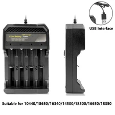 4Slots USB Universal Charger for 3.7V-4.2V Li-ion Lithium Battery Charging