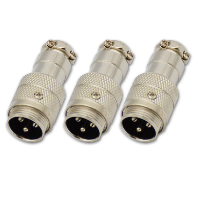 (3 Pairs)3 Pin Ham & CB Radio MIC Microphone Connector Male Plug Solder