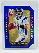 2013 Panini Elite Christian Ponder Aspirations Die-Cut Blue #58/93