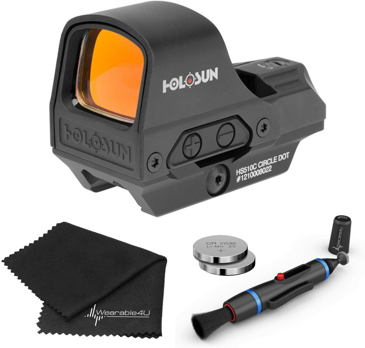 Holosun HS510C Reflex Red Dot Sight with Lens Cleaning Pen and