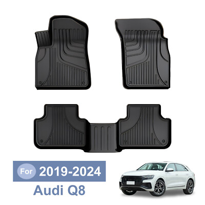 Car Floor Mats Liners Rubber Carpets For 2019-2025 Audi Q8 All Weather Protector