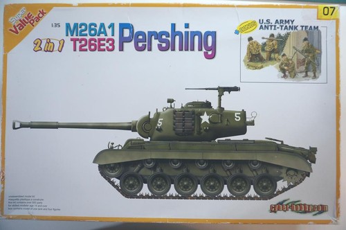 1/35 SUPERB DRAGON # HARD TO FIND OOP M26A1 T26E3 PERSHING 2 IN 1 INKL. 4 FIGUREN