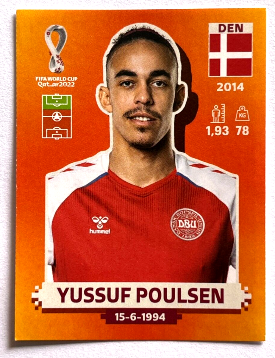 2022 FIFA WC Qatar Panini Sticker #264 DEN 17 YUSSUF POULSEN 