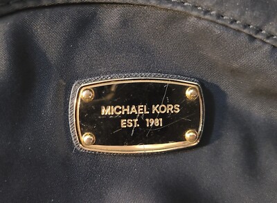 Michael Kors Black Nylon Backpack Medium Gold Hardware 