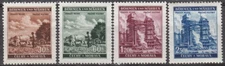 Stamp Germany Bohemia Czech Mi 075-8 Sc 56-9 1941 WWII Fascism Landscape MNH