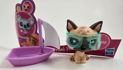 LPS Littlest Pet Shop Special Edition #1800 German shepard sailboat goggles set 