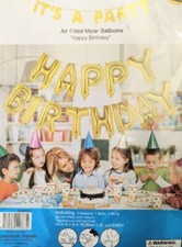 HAPPY BIRTHDAY FOIL BALLOON BANNER DECOR PARTY DECORATIONS