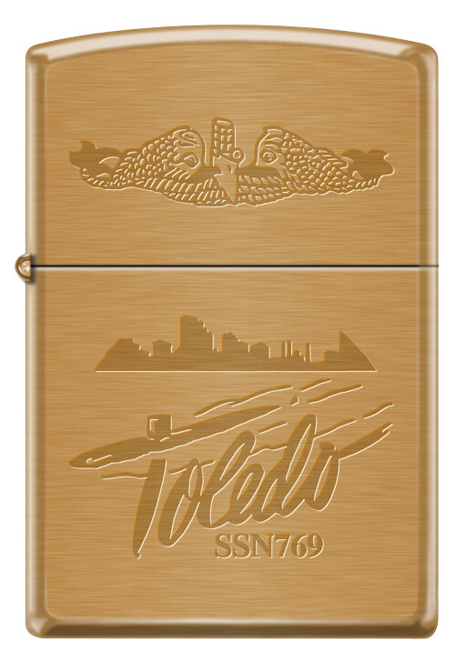 USS Toledo (SSN-769) Submarine Zippo MIB Brushed Brass | eBay