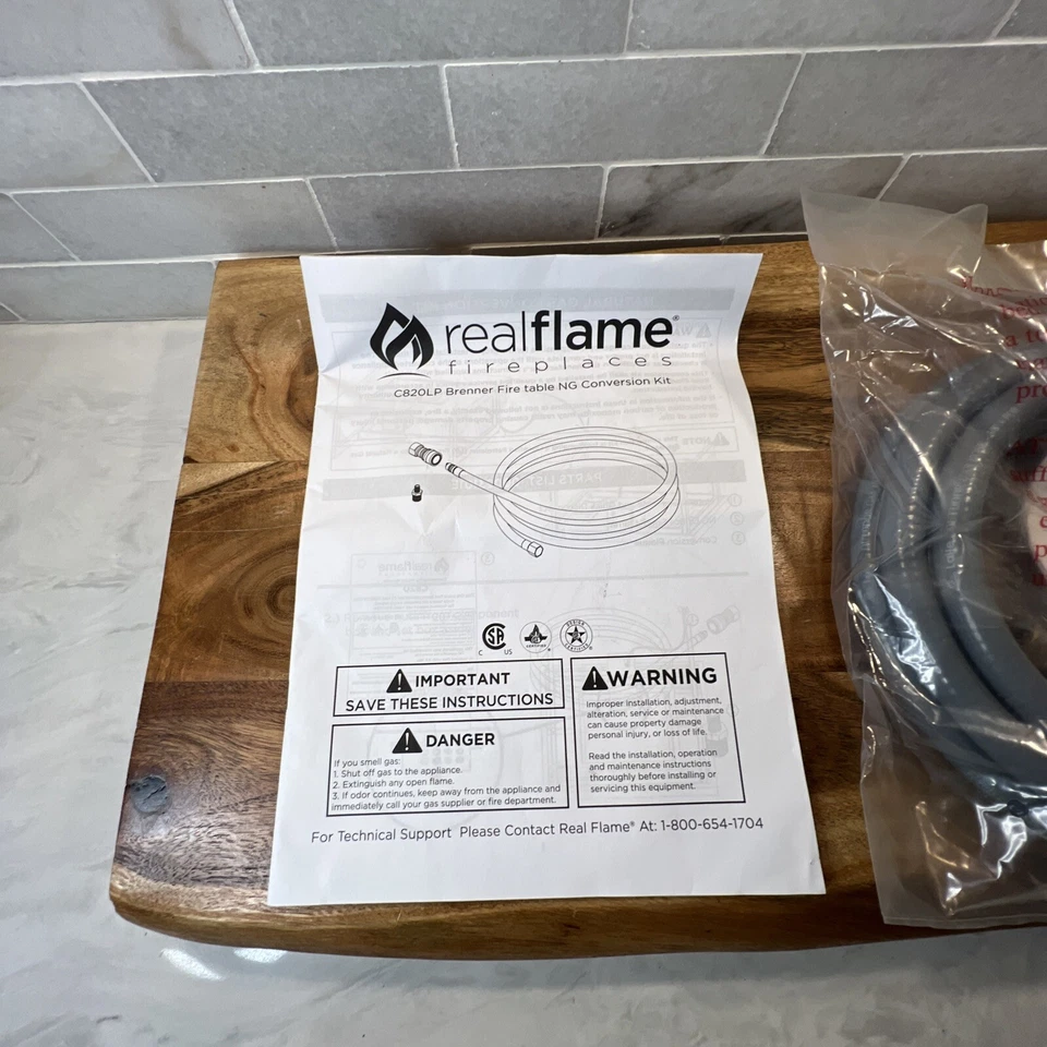 Real Flame Fire Places NaturalGas - Conversion Kit - For Brenner Fire Table C820 - Image 2 of 4