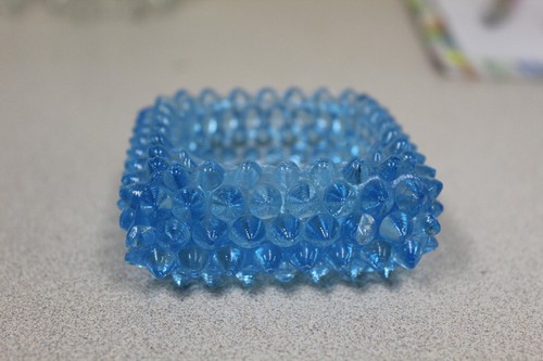 Vintage Fenton Aquamarine Blue Hobnail Salt Cellar - Picture 3 of 3