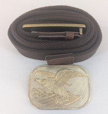 Indian Motorcycle Belt And Golden Tone Eagle Buckle 2XL Polyester Used With Box